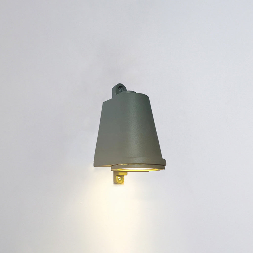 Muvumat Industrial Metal Bell Shaped Indoor Wall Lamp, Black/Grey/Coppery/Aluminum