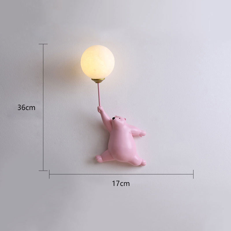 Dio Bear Balloon Wall Reading Lamp-Neutral Decor