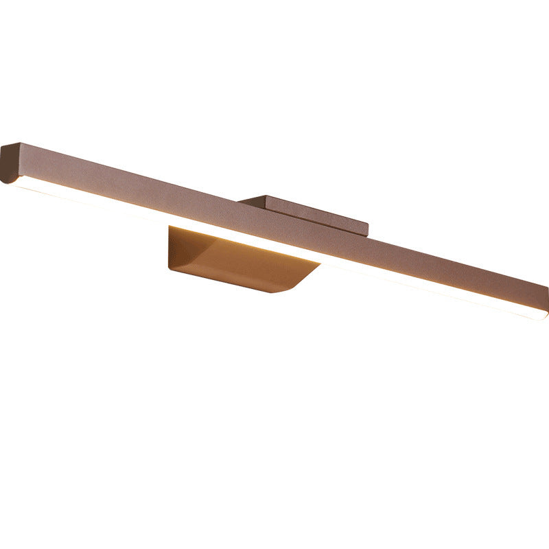 Fevibus Modern Linear Metal Wall Lamp Mirror Front, Coffee