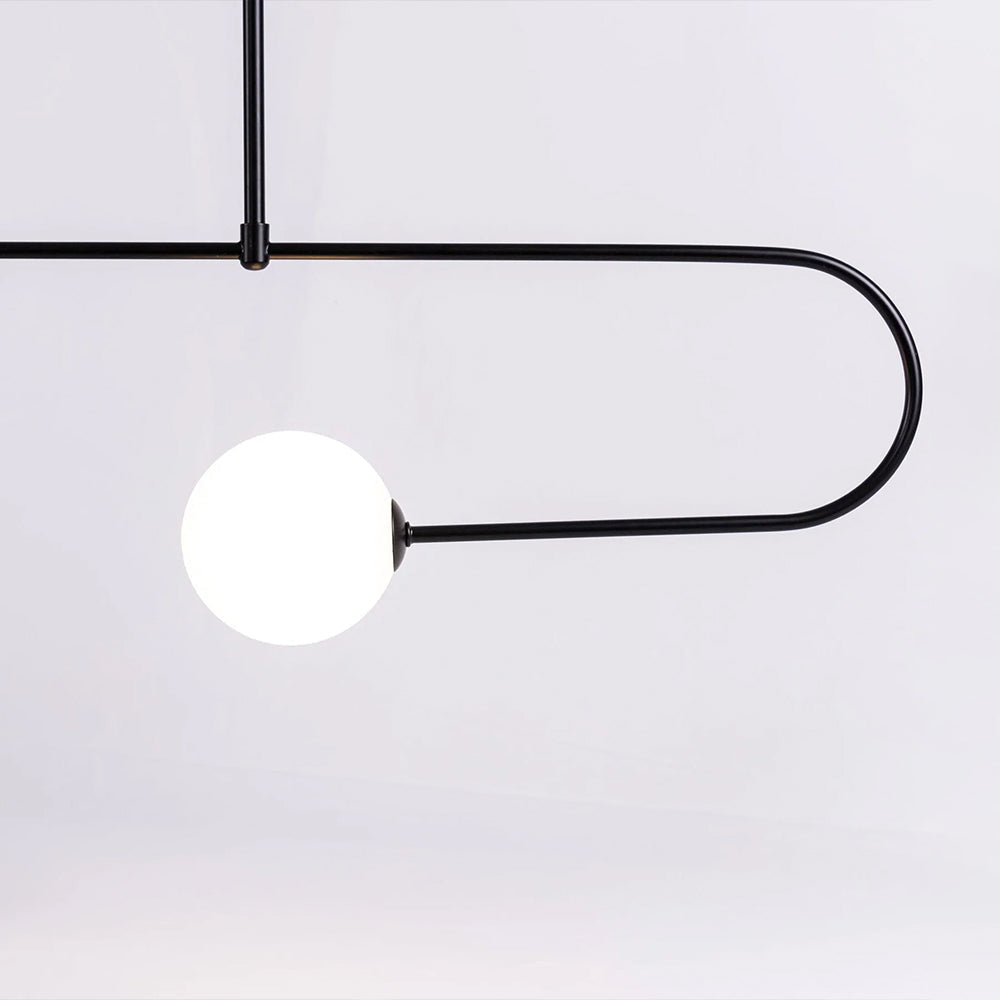 Fakegod Minimalist Linear Mobile Pendant Light, Black