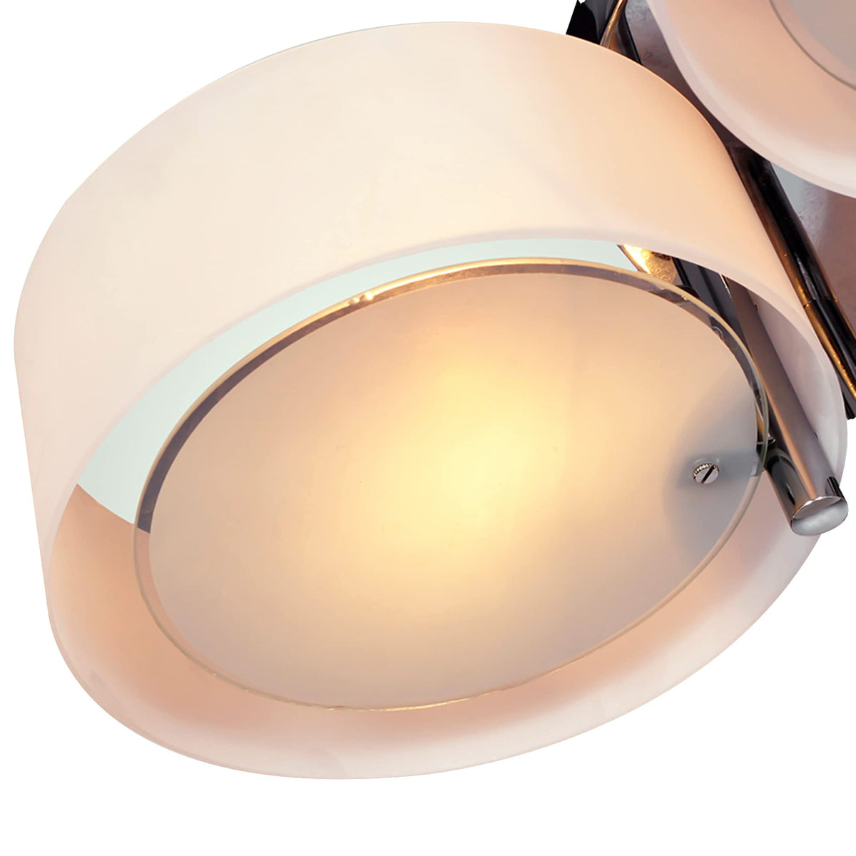 Winaredu Flush Mount Ceiling Light Glass White Modern Round Hallway
