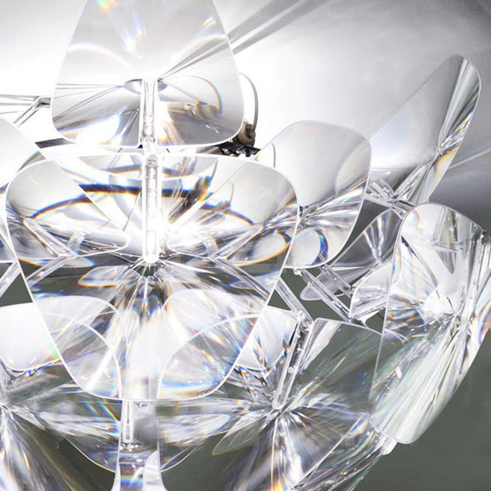 Ranaden Unique Diamond Flower Metal Pendant Light, Living Room