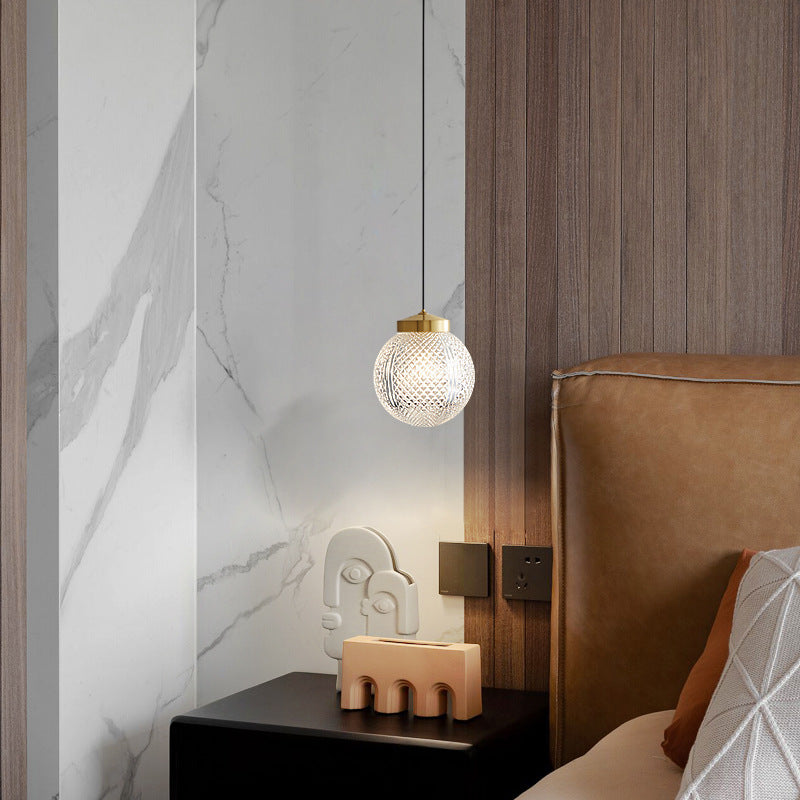 Milubik Modern Circle Glass Pendant Light for Bedroom & Hotel
