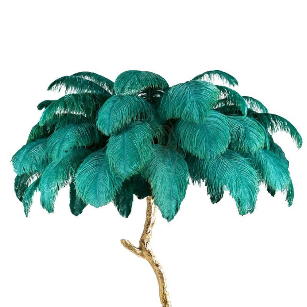 Salenor Nordic Luxury Unique Ostrich Feather Floor Lamp/Table Lamp-Neutral Decor