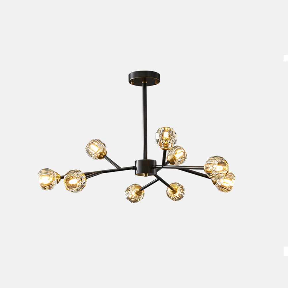 Badimon Modern Blown Metal Pendant Light, Gold