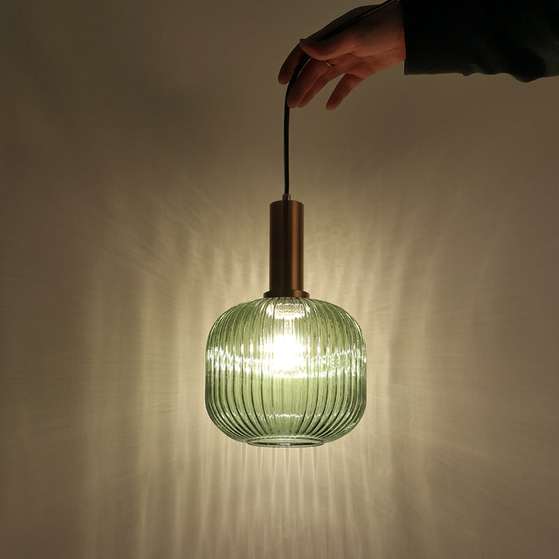 Barolir Pendant Light Crystal, Moru Glass, Cognac/Green/Grey, Kitchen Island