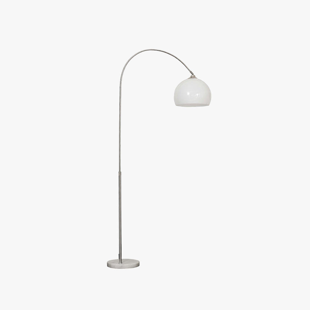 Mibusil Floor Arc Lamp, Tall Floor Light, Modern, Orange/ White
