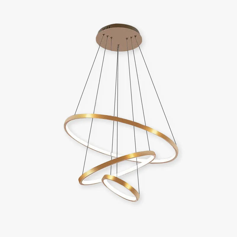 Toriq Pendant Light, Inner Ring Illuminated, White/Black/Gold-Neutral Decor
