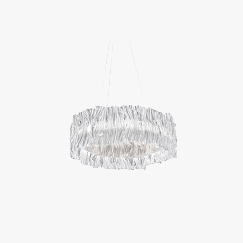 Bekepom Modern Luxury Pleated Pendant Light, Circle, /Stainless Steel