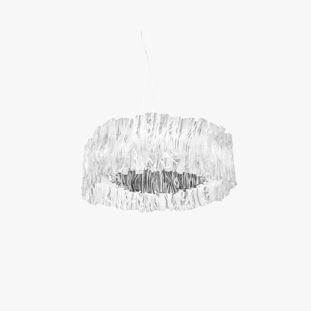Bekepom Modern Luxury Pleated Pendant Light, Circle, /Stainless Steel