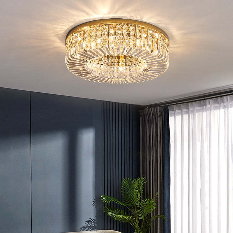 Nabebok Luxury Flush Mount Metal/Crystal Ceiling Light