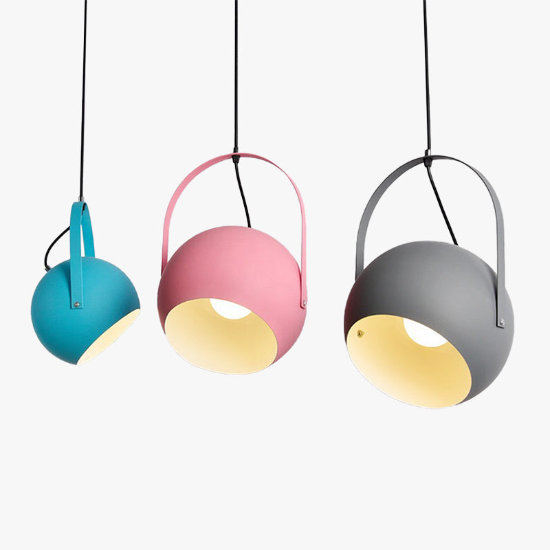 Gukugod Colorful Art Deco Pendant Light, Spherical, Bedroom