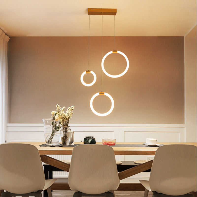 Kapulir Minimalist Staircase Ring Metal Pendant Light