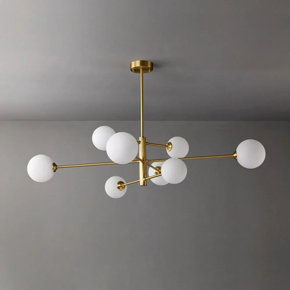 Webalot Modern Glass Shade Pendant Light, Copper/Black