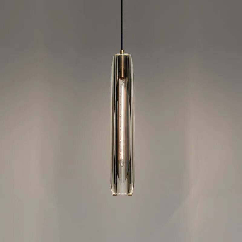 Orinex Brass Designer Glass Pendant Lamp Smoky-Neutral Decor