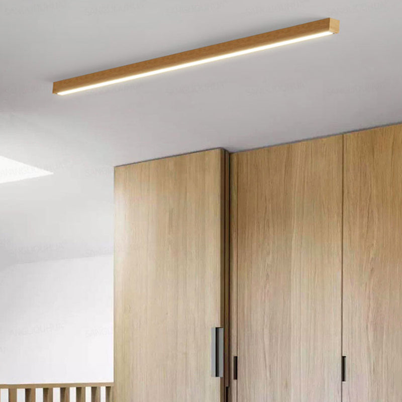 Tatokil Linear Slim Ceiling Light, Wood