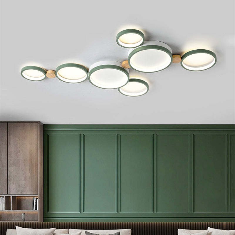 Famitok Round Flush Mount Ceiling Light 3 Colour 3/4/5/6/7 Heads