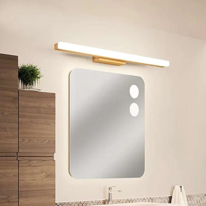 Wokedid Modern Minimalist Linear Wooden Wall Lamp, Wood/Walnut