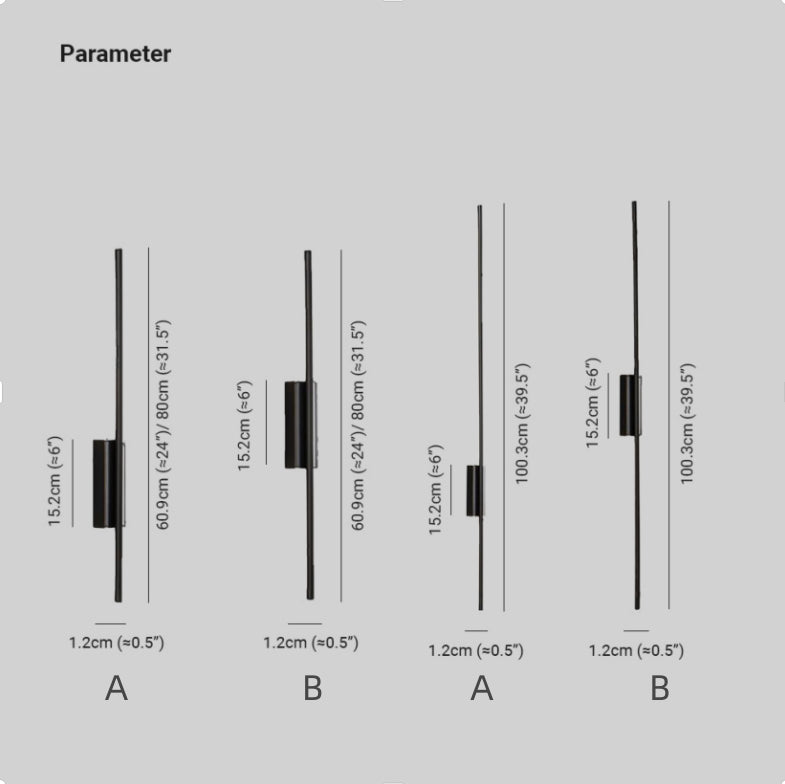 Wegader Modern Linear Metal& Bedroom Wall Lamp, Black/Brass