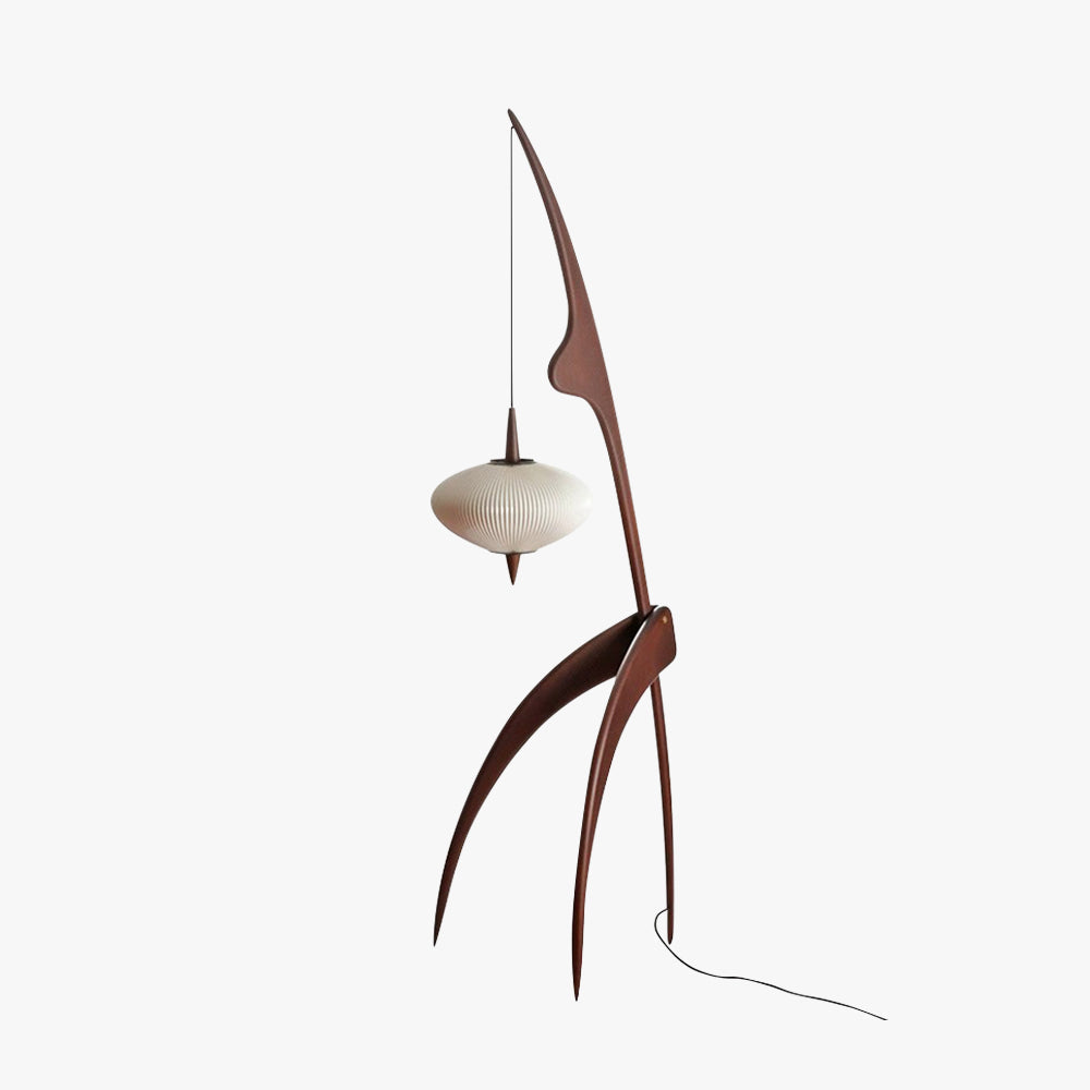 Rugaken Artificial Paper & Wood Floor Lamp
