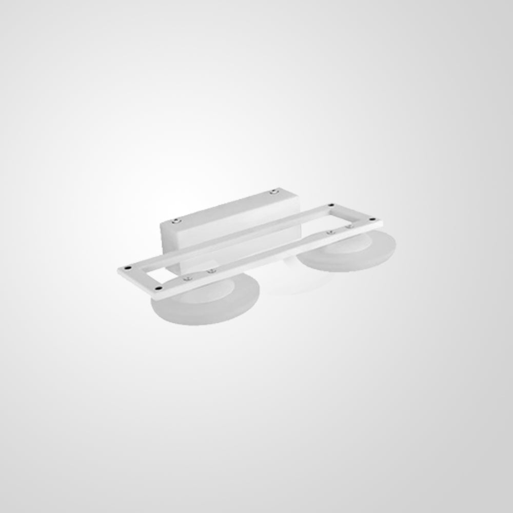 Kitupok Modern Square Metal/ Wall Lamp, White, Bathroom