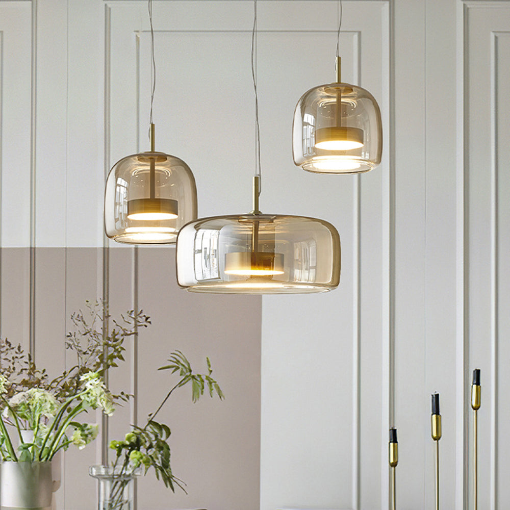 Lioren Pendant Light Morden Glass Clear/Smoky/Amber-Neutral Decor