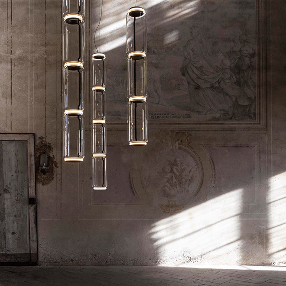 Kanedum Minimalist Combination Glass Pendant Light, Clear