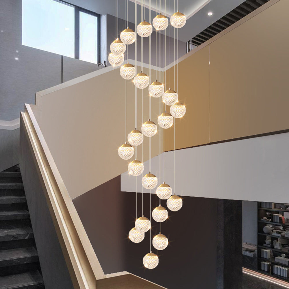 Cikakot Multi Staircase Modern Art Deco Pendant Light, Gold