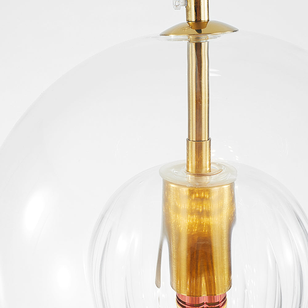 Althio Pendant Light Glass Globe Clear Amber-Neutral Decor