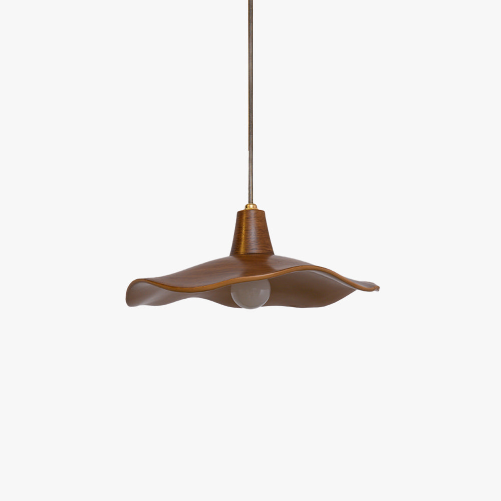 Civumil Pendant Light Wave Retro, Mahogany/Resin, Dining Room