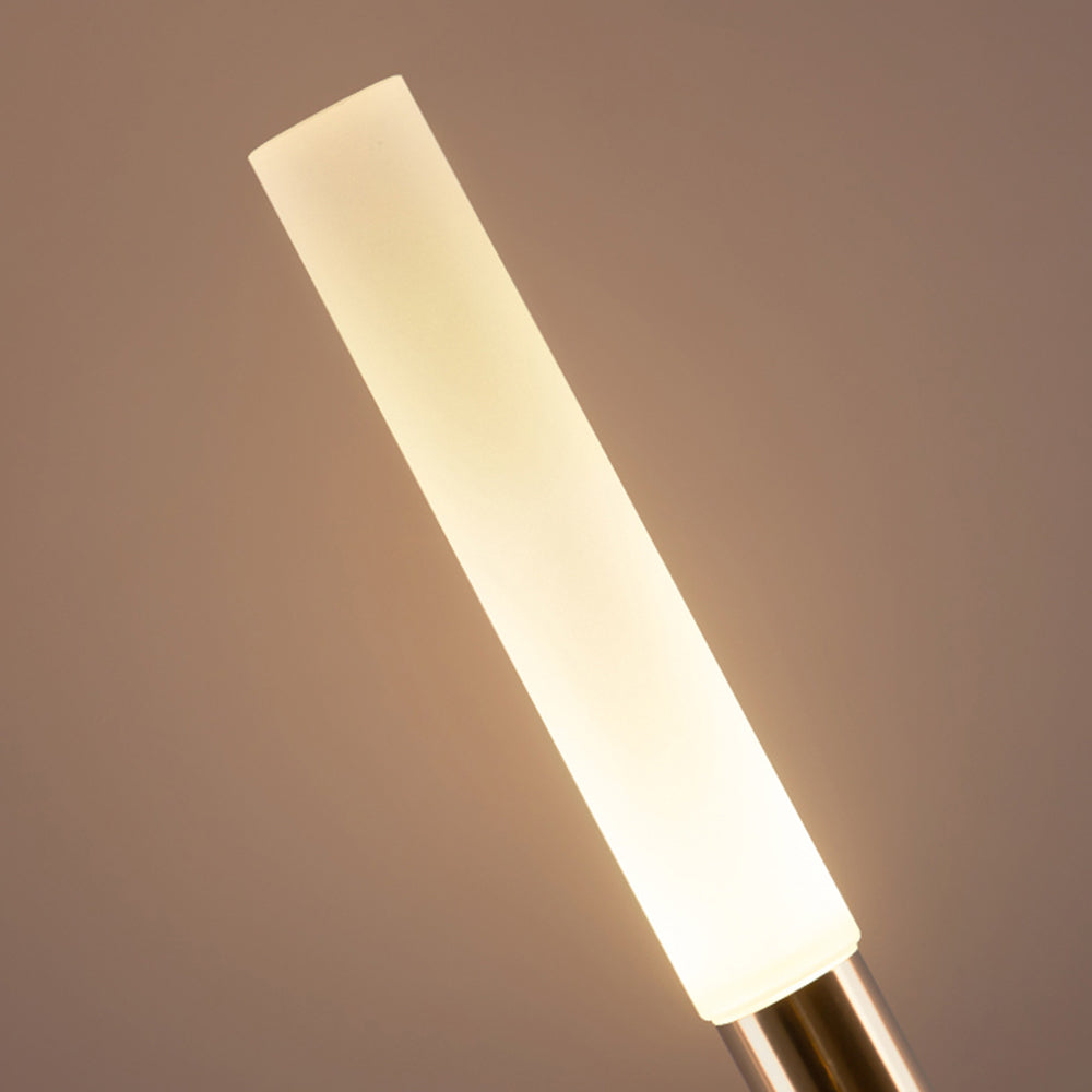Garotat Modern Metal Reed Solar Outdoor Black Post Light