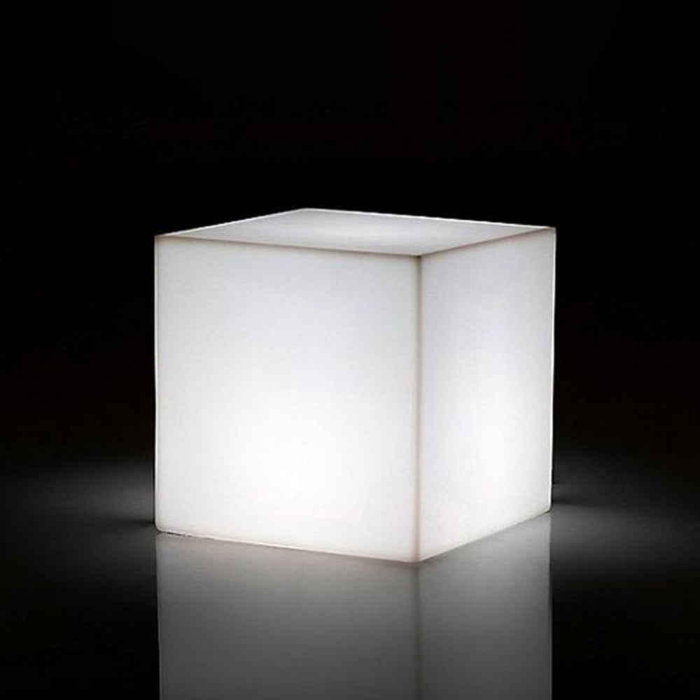 Sadapol Minimalist Square Outdoor Ground Lamp, White