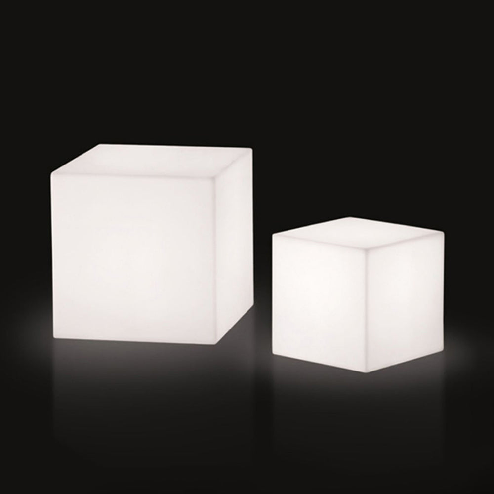 Sadapol Minimalist Square Outdoor Ground Lamp, White