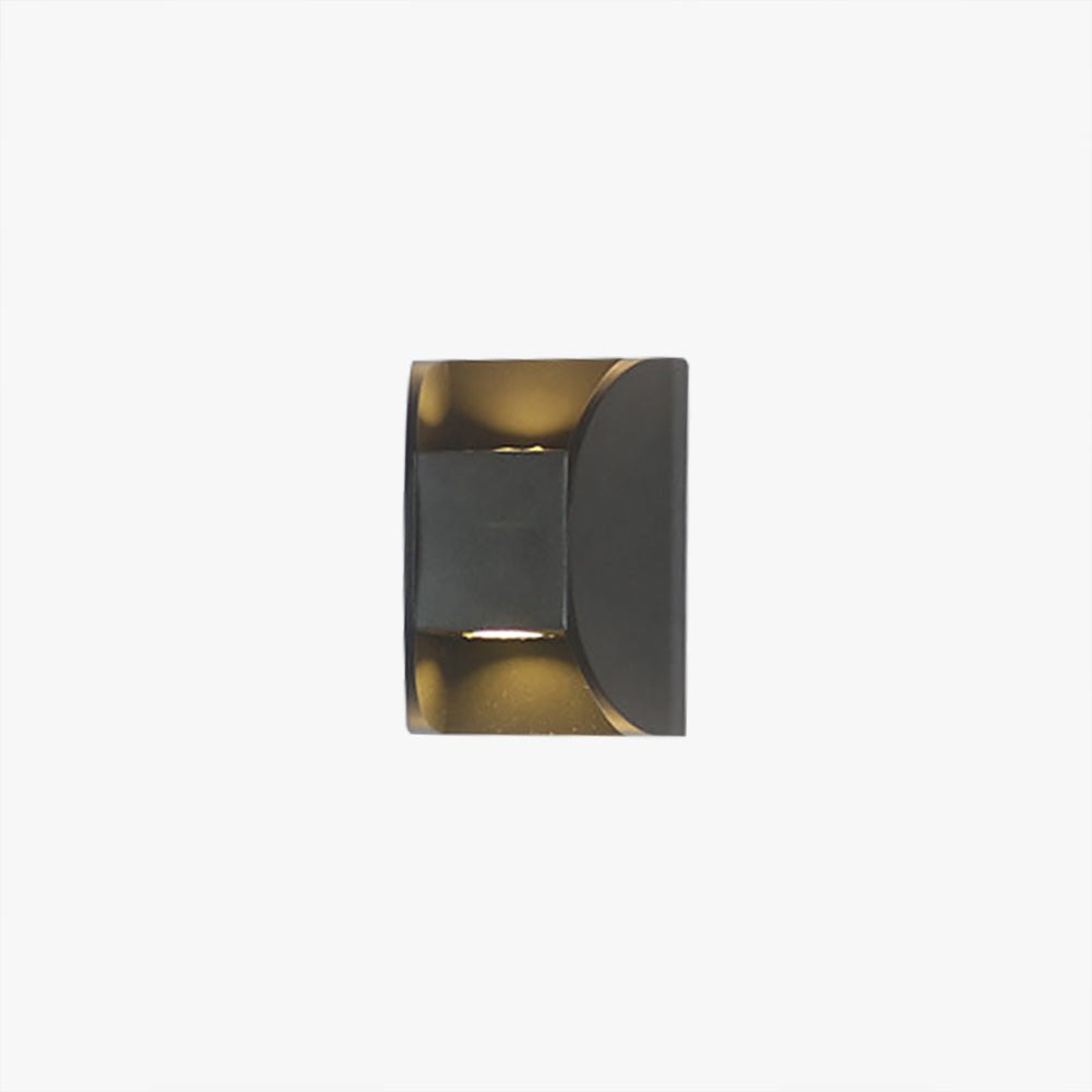 Gopelad Minimalist Up/Down Metal Outdoor Wall Lamp, Black