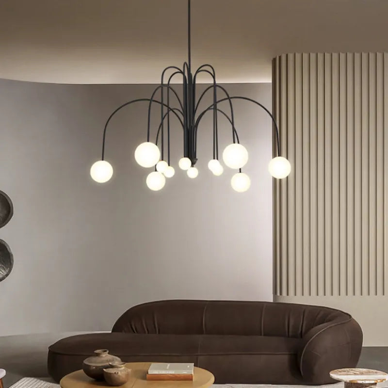 Arvyn Pendant Light Double Layer Glass Bubble-Neutral Decor