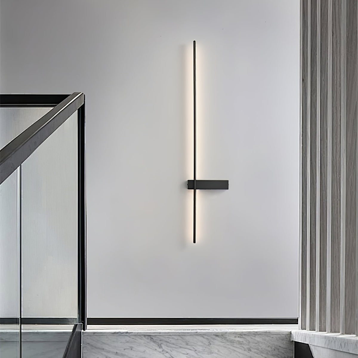 Mesv Linear Rechargeable Black Wall Lamp