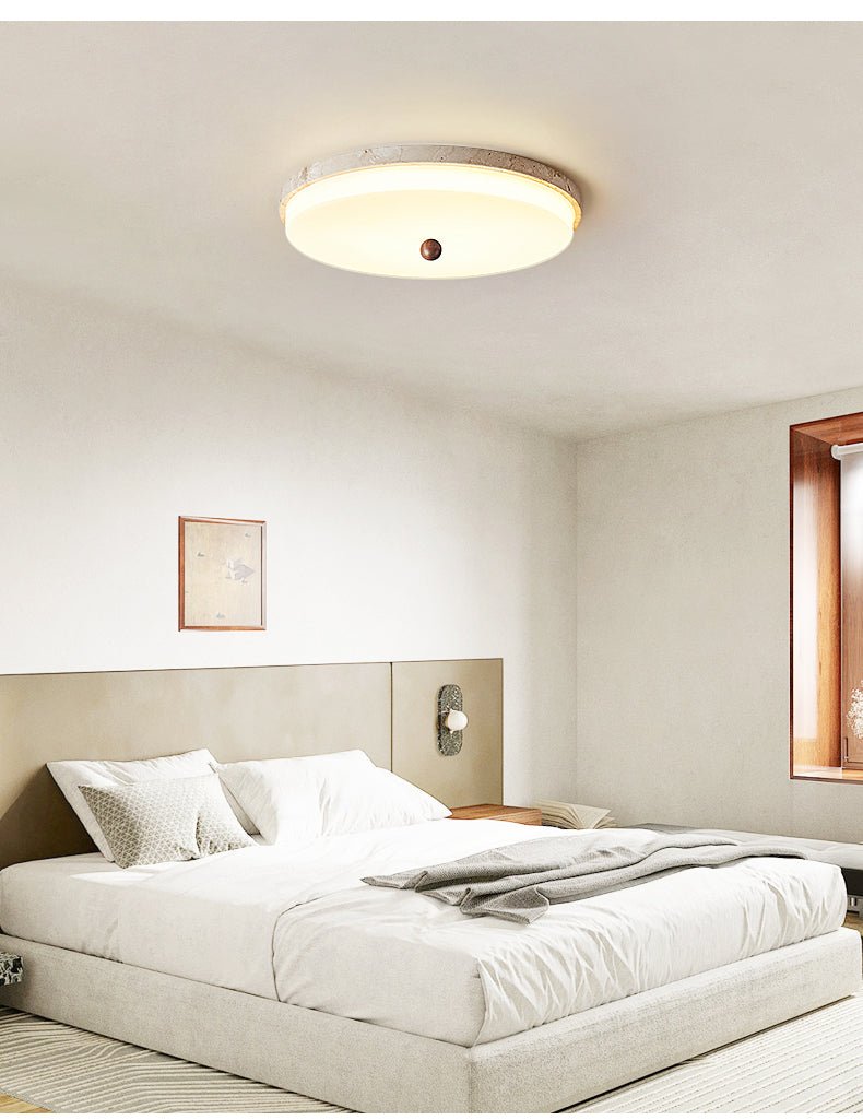 Aeon Travertine Orb Ceiling Light