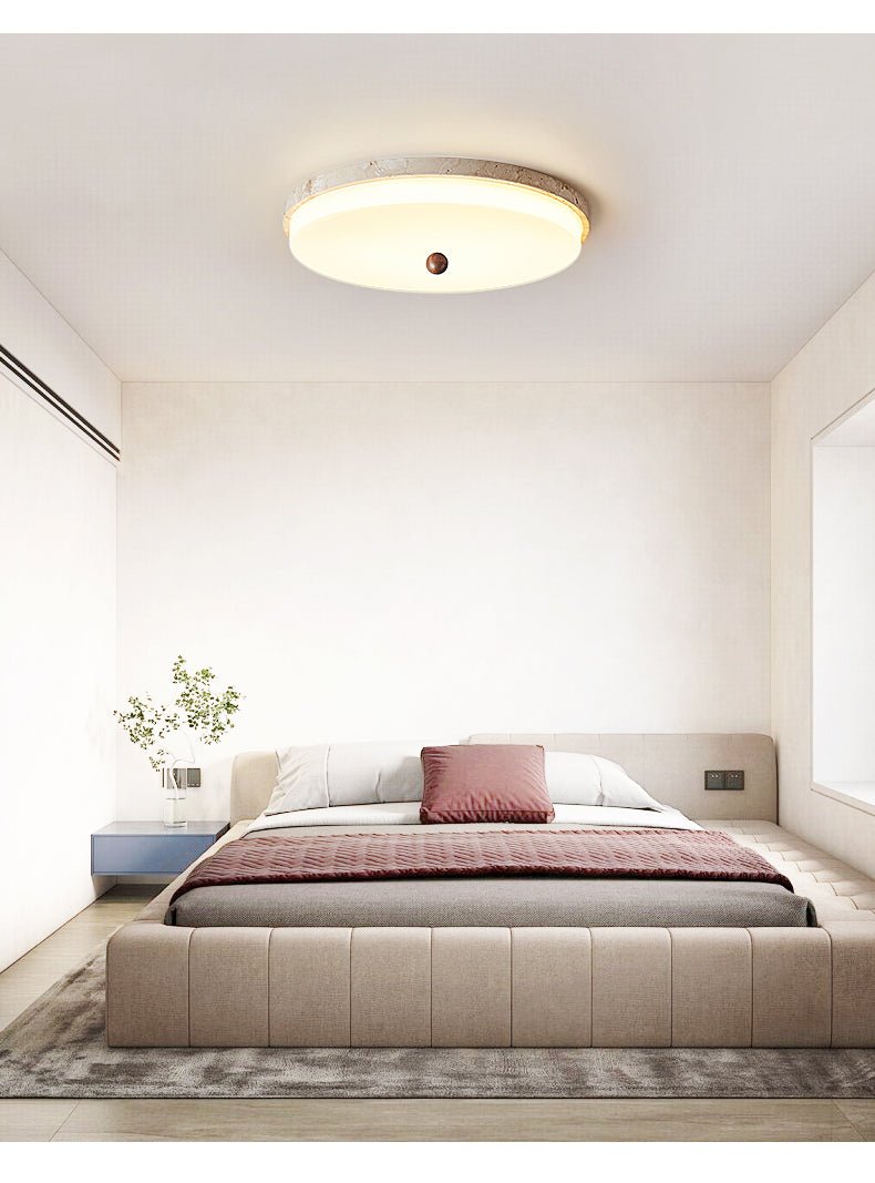 Aeon Travertine Orb Ceiling Light