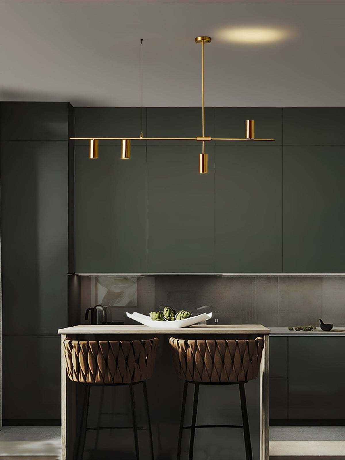 Oriarella Chandelier Brass Linear Cassandra Elegant