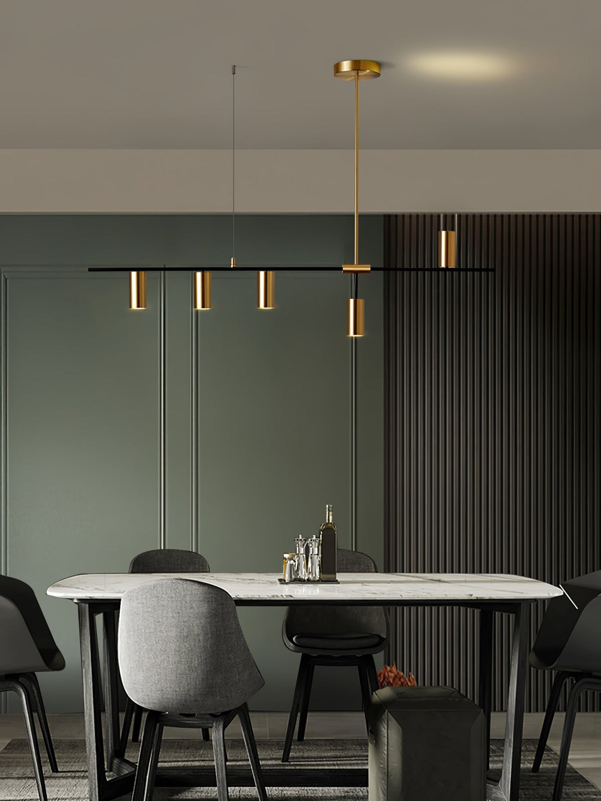 Oriarella Chandelier Brass Linear Cassandra Elegant