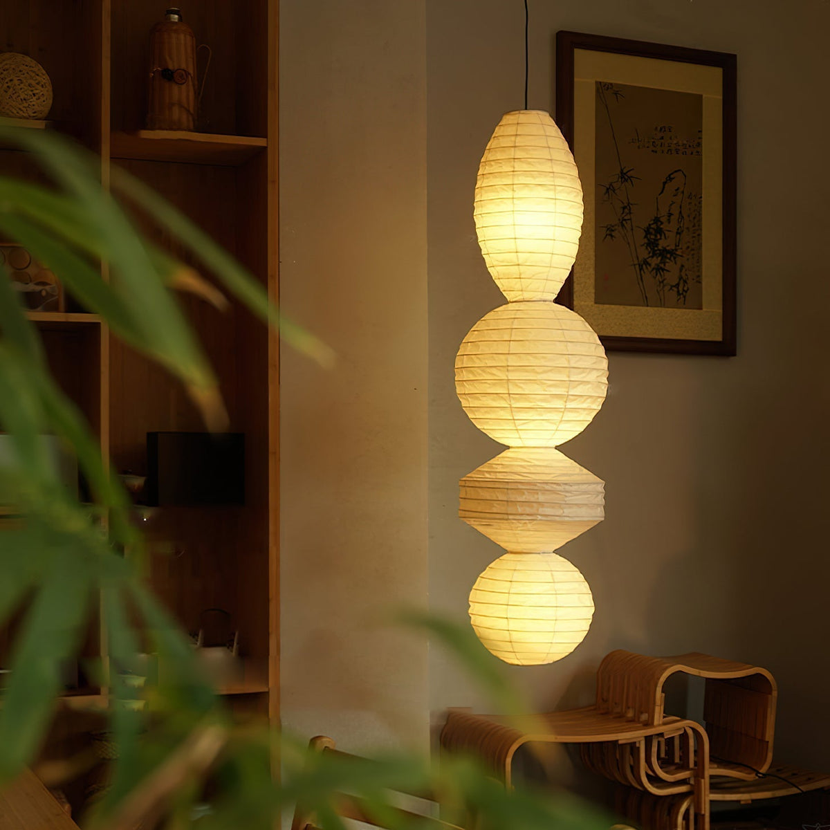 Cagotum Pendant Light Paper Lantern Wabi-sabi