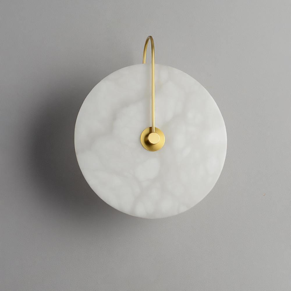 Jupagini Alabaster LED Wall Lamp Round Iconic Circular