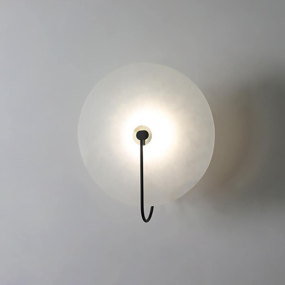 Jupagini Alabaster LED Wall Lamp Round Iconic Circular