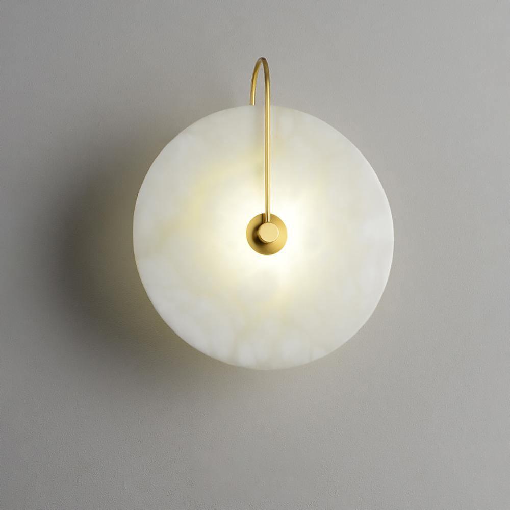 Kristy Alabaster LED Wall Lamp Round Iconic Circular