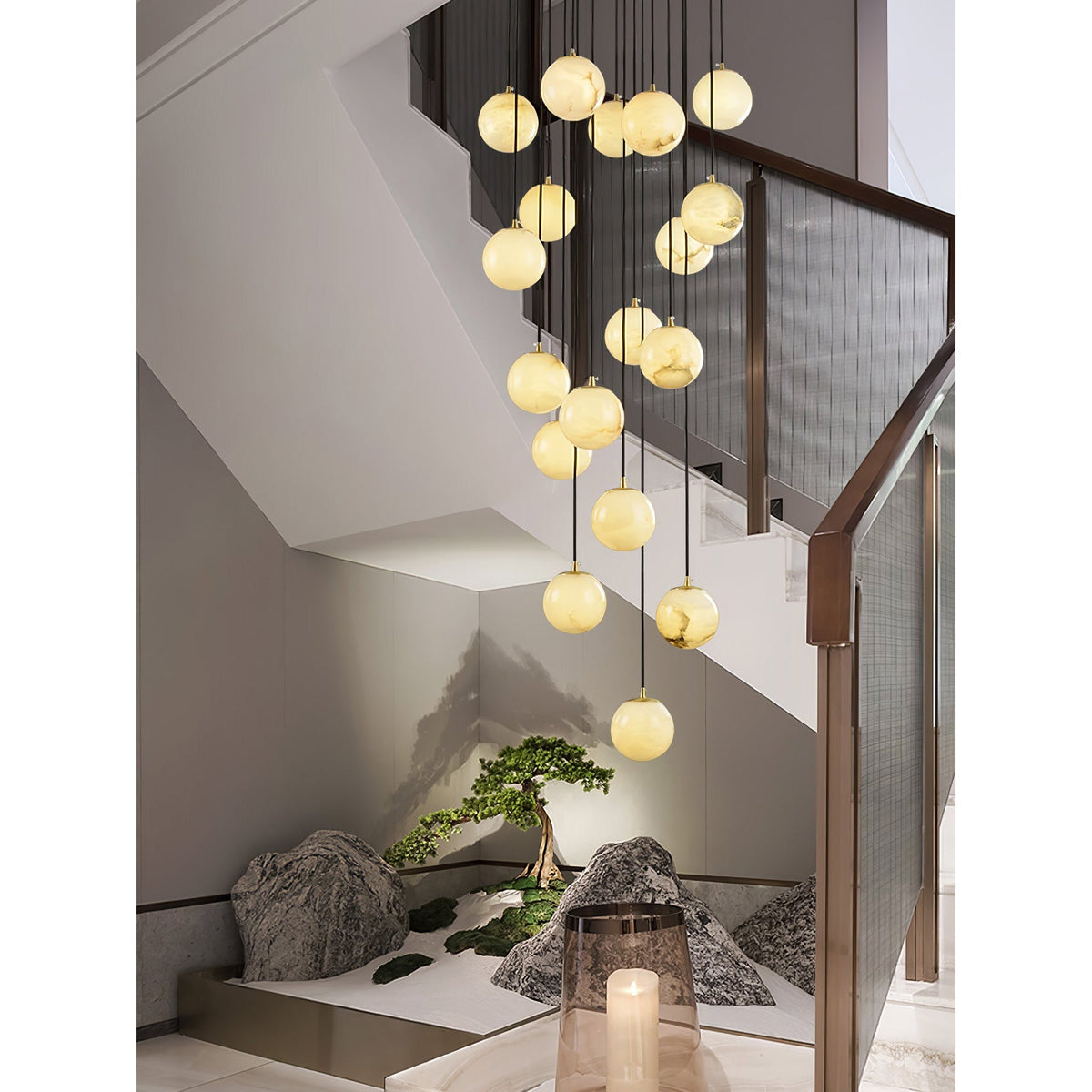 Taren Alabaster Chandelier Balls Cluster