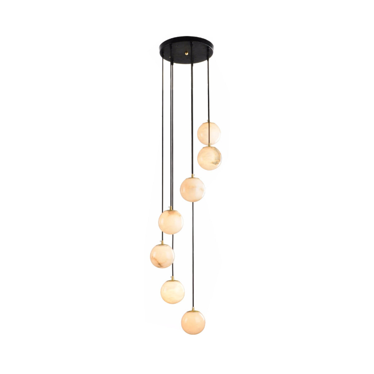 Gloruvye Balls Modern Cluster Alabaster Chandelier