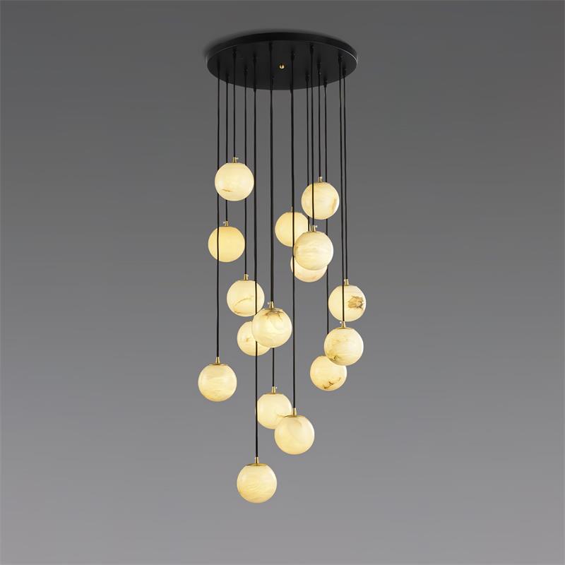 Taren Alabaster Chandelier Balls Cluster