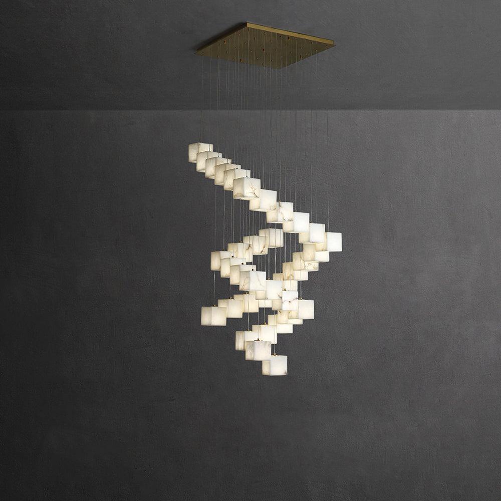 Eurraeel Alabaster Spiral Chandelier