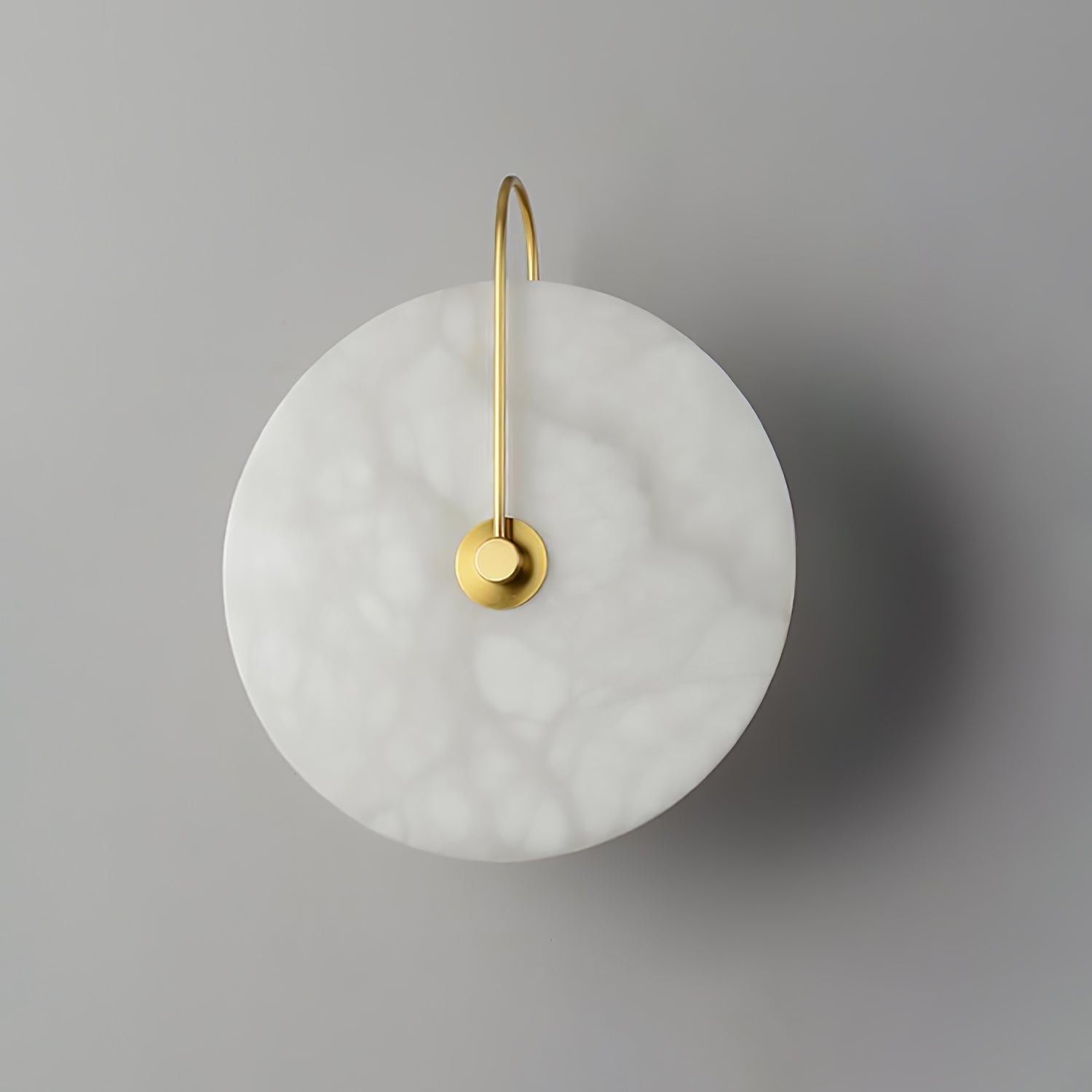 Kristy Alabaster LED Wall Lamp Round Iconic Circular