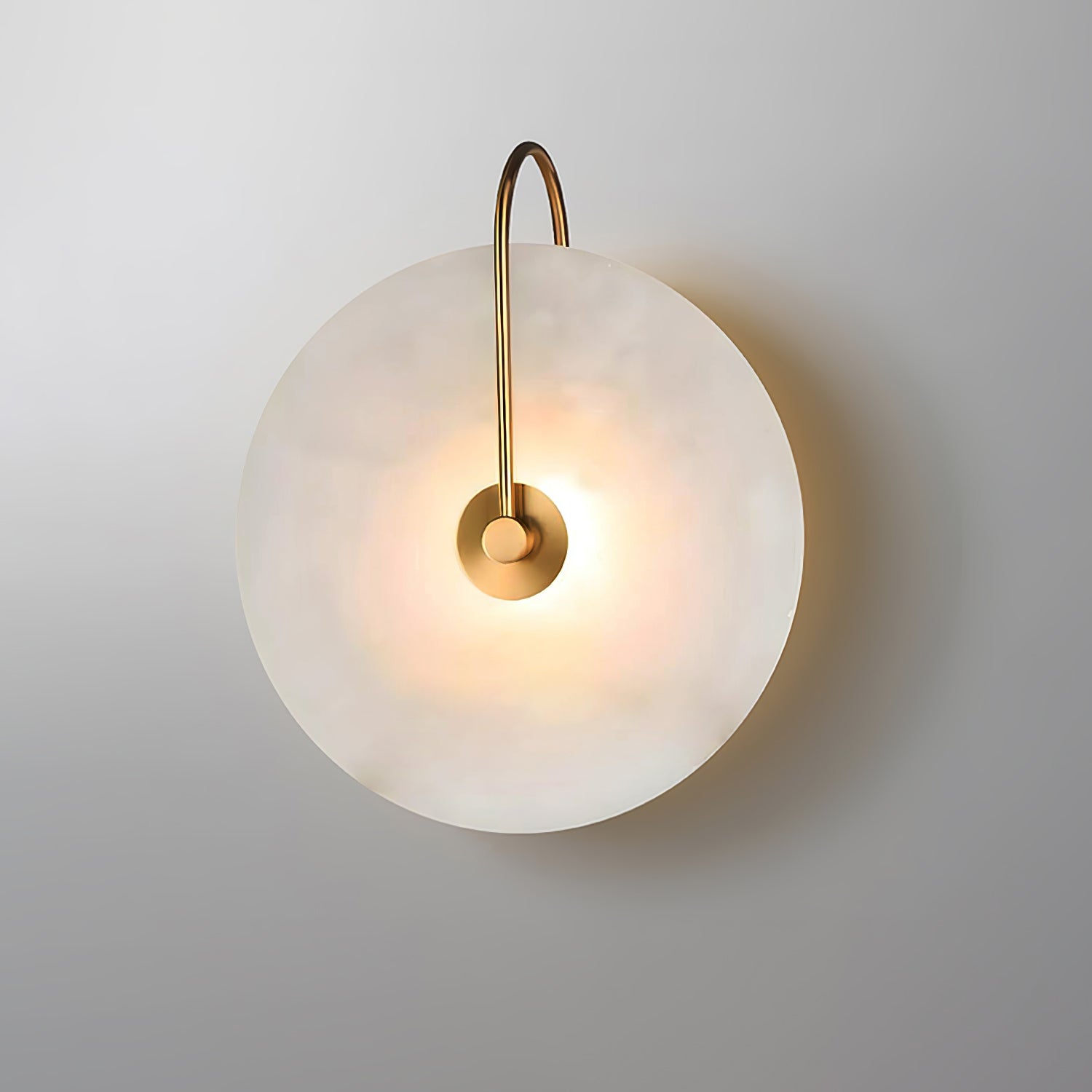 Kristy Alabaster LED Wall Lamp Round Iconic Circular